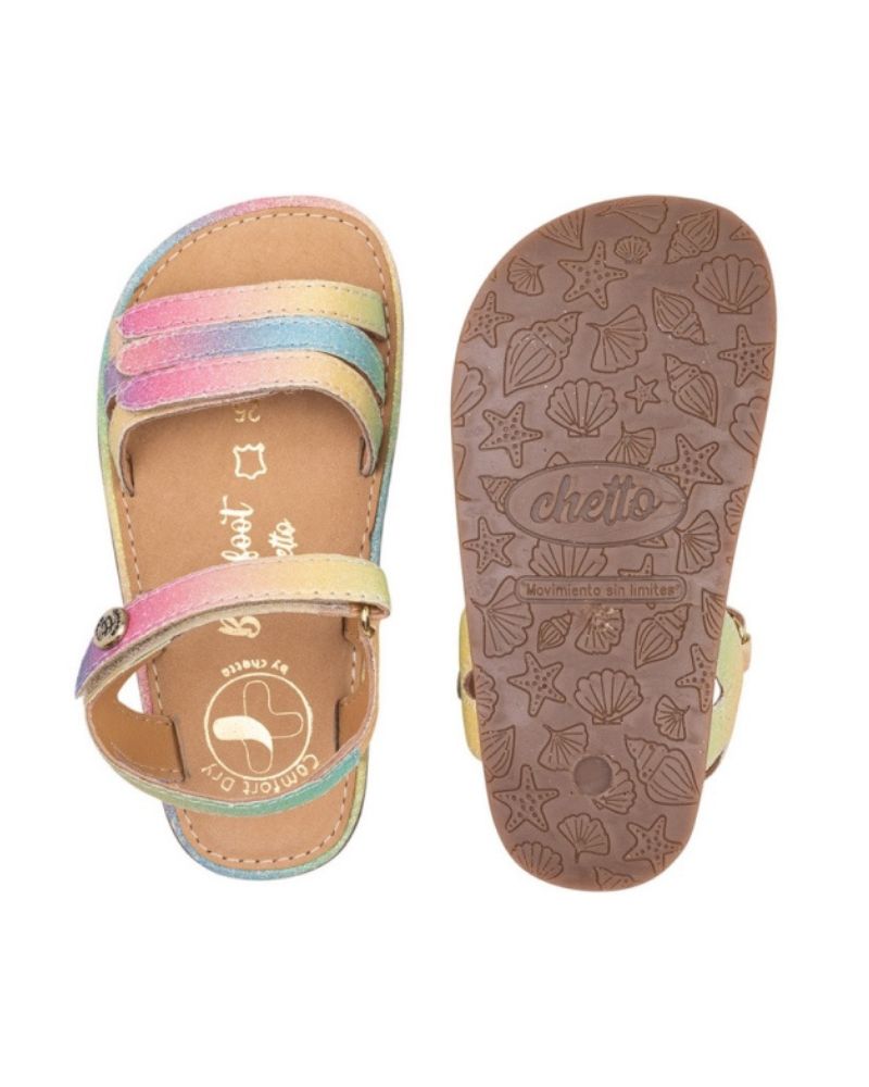Chetto Sandália Velcro ARCO-IRIS