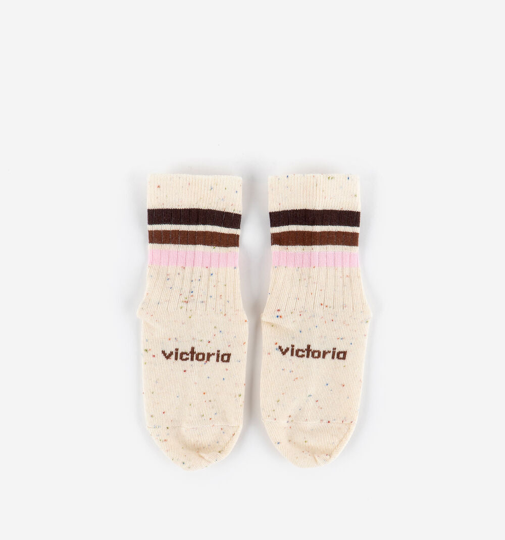 Meias Victoria TRICOLORES ROSA
